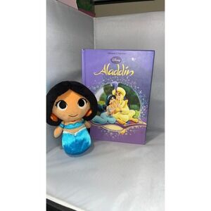 Disney Aladdin Hardcover Storybook & Funko Jasmine Plush Set 2015 Parragon Book